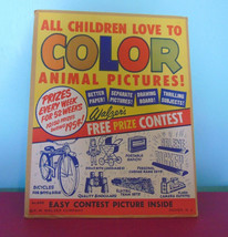 Walzer&#39;s Coloring Contest 1954 Vintage Coloring Pages Animal Pictures  - £20.36 GBP