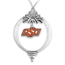 43439 Oklahoma State University Cowboys Glitter Logo Bulb Christmas Ornament - £12.36 GBP