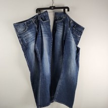 2 Pair MAURICES Jeans 9-10 Long &amp; Short Womens Dark Wash Boot Cut/Mild Flare - £18.67 GBP