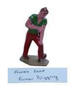 Vintage Lead &quot;Farmer Digging&quot; Shovel FRANCE Rare figure - £8.16 GBP