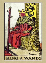 Decoration Poster from Vintage Tarot Card.King of Wands.Clubs.Wall Decor.11387 - £13.39 GBP+