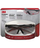 3M 47091-WZ4 Safety Eyewear, Aerodynamic Design, Black w/Red Accent Fram... - $37.99