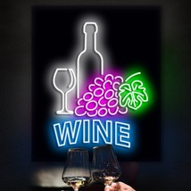 Led Neon Sign, 600mm X 500mm - Wine Bar - £199.58 GBP