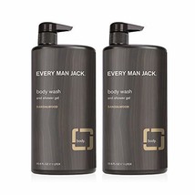 Every Man Jack Mens Sandalwood Body Wash for All Skin Types - Cleanse, Nourish,  - £54.33 GBP