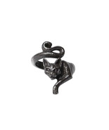 Alchemy Gothic R249 Le Chat Noir Ring Cat Feline Wrap Finger Mystical - £29.48 GBP