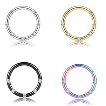 1Pcs Titanium Nose Ring Septum Ring Stainless Steel Nose Jewelry Lip Ring Daith  - £9.70 GBP