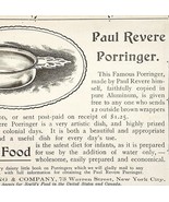 1895 Paul Revere Porringer Nestle&#39;s Food Victorian Aluminum Dish Adverti... - $19.99