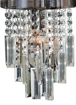 Royal Designs Flush Mount Ceiling Light, Chrome Finish, 1 Light, Lola Crystal Ch - £63.48 GBP+