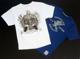 LOT OF 2 Men&#39;s T-Shirts Both Size Medium: McGull&#39;s Pub White &amp; Harry Potter Blue - £18.20 GBP