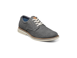 Men&#39;s Nunn Bush Otto Canvas Plain Toe Oxford Shoes Dressy Gunmetal 85015-025 - £69.00 GBP