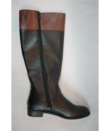 Karen Scott Brown Black Faux Leather 8 Wide and Wide Calf Riding Boot Si... - £52.26 GBP