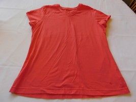 Danskin Now Women&#39;s Ladies short sleeve t shirt XL 16/18 Pink Cherry GUC - £10.27 GBP