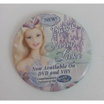 Vintage Barbie Of Swan Lake DVD &amp; VHS Movie Promo Button Pin - £6.48 GBP