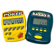 Radica Draw Deuces Poker Pocket Blackjack 21 Hand Held Games Lot - $12.82