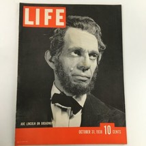 VTG Life Magazine October 31 1938 Abraham &quot;Abe&quot; Lincoln on Broadway Newsstand - £14.90 GBP