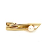Mikimoto Estate Akoya Pearl Tie Clip 45 mm 14k Y Gold 7.70 mm M369 - £303.64 GBP