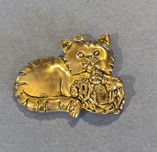 Gorham Cat Ornament 2-1/2” Wide; Quality Silver Plate - £5.00 GBP