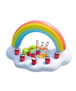 Inflatable Rainbow Cloud Drink Holder Floating Beverage Salad Fruit Serv... - £25.15 GBP