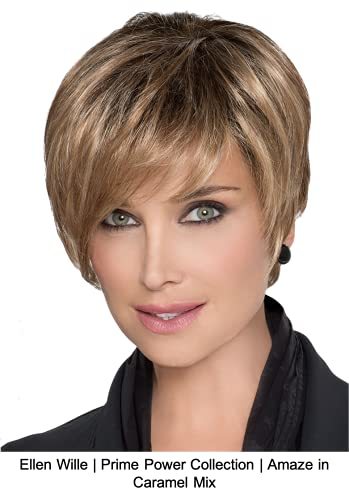 AMAZE Lace Front Mono Part Human Hair/Heat Friendly Synthetic Blend Wig by Ellen Item image 8
