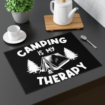 Placemat, Campground Therapy, 100% Cotton, Nature Decor, Rustic Tableware, 18x14 - £17.87 GBP
