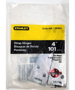 4&quot; Zinc Plated Strap Hinges Stanley Strap Hinges 14-0460 Zinc Steel Pack... - £6.37 GBP