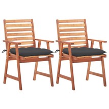  Outdoor Chair Set of 2 Natural wood Solid acacia wood Medium - $319.71 CAD
