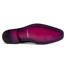 Andretti Genuine Ostrich Leg Dress Derby's Tasseled Laces Shoes Pink / Purple image 3