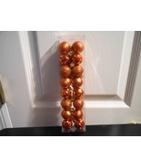 Halloween Miniature Textured Orange Ornaments Set of 16 with Strings - $163.27 MXN