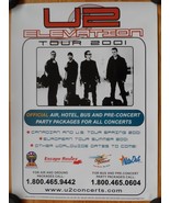 U2 Elevation 2001 World Tour Poster White Version with Dates 24*18 Inch ... - $20.22 CAD