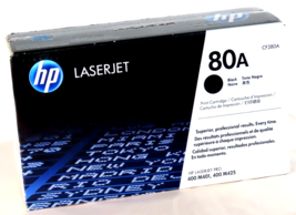 NEW HP 80A Black Toner Cartridge CF280A Works with HP LaserJet Pro 400 M401 - $72.75