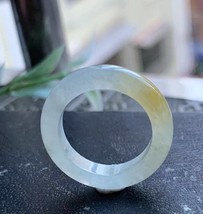 US6.5 Natural Non-heated Icy Yellow Jadeite Jade Ring Grade A Yellow Jad... - $4,044.87 MXN