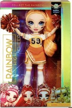 Rainbow High Cheer Poppy Rowan Orange Fashion Doll with Pom Poms Cheerleader NEW - £30.95 GBP