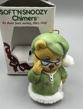 Ornament Christmas Chimers Christmas Special Bells Bear with Glasses Book - £8.19 GBP