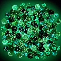 100 Pieces Colorful Glass Marbles Glow In The Dark Marbles Multi-Color Luminous  - £31.63 GBP