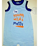 NWT  Koala Baby Boys Young Wild and Messy Romper  3-6 6-9 9-12 Mos - $19.13 CAD