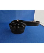 Set Of 4 Black Nesting Measuring Cups &amp; Spoons - Made in USA - €11,11 EUR