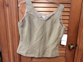 MIX Tahari Shell Top Blouse by Arthur S Levine Tan Beige Size 10 NWT - $9.99