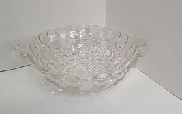 Vintage Indiana Glass Mayflower Clear Bonbon Candy Dish 7½ dots/rays Depression - £10.99 GBP