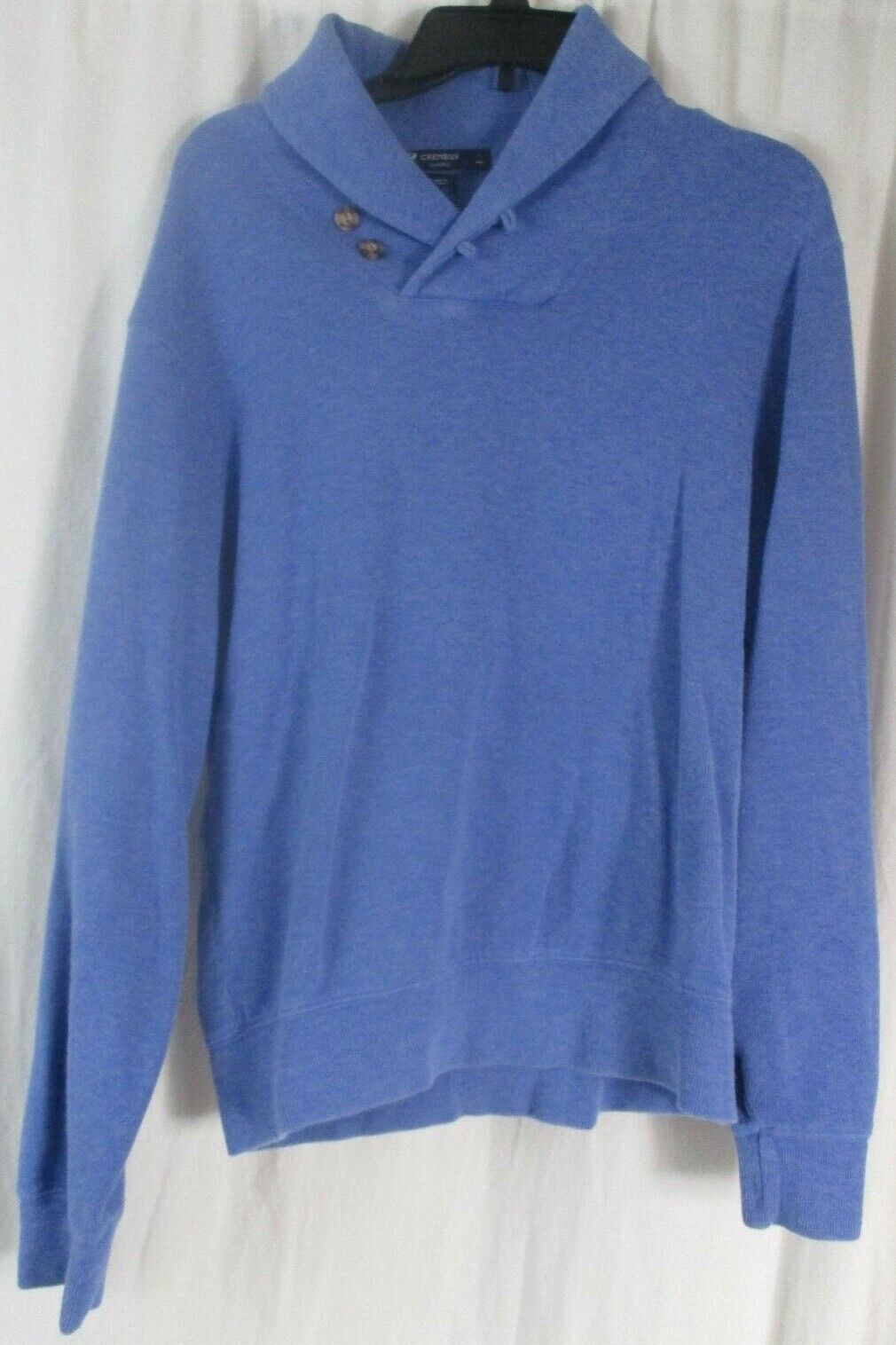 Daniel Cremieux Mens Shawl Sweater Shawl Collar Cotton Knit Blue Medium  - $7.43