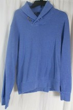 Daniel Cremieux Mens Shawl Sweater Shawl Collar Cotton Knit Blue Medium  - $7.43