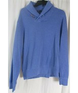 Daniel Cremieux Mens Shawl Sweater Shawl Collar Cotton Knit Blue Medium  - $137.93 MXN