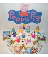 Peppa Pig Deluxe Cake Toppers 14 Set with 10 Figures, 2 Fun Stickers and... - £12.54 GBP