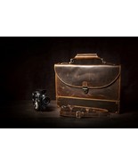 KALATING Personalized Handmade Real Leather Mens Briefcase Laptop Bag 15... - $246.18 CAD