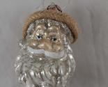 Vintage Victorian Trading Company Hand Painted Blown Glass Ornament Santa - $24.74