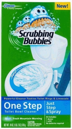 Scrubbing Bubbles One Step Toilet Bowl Bathroom Cleaner Device &amp; Refill - $32.95