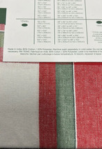 Farmhouse Rachel Ashwell Christmas Red Green Tablecloth Plaid 60” Round - £27.96 GBP