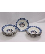 Crofton Snowmen Soup Cereal Bowls Christmas 7-1/2&quot; Set of 12  Xmas - $32.33