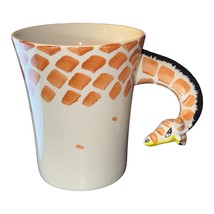 Giraffe Mug Pier 1 Imports Neck Handle Animal Print Hand-painted Psych Fans Vick - £12.50 GBP