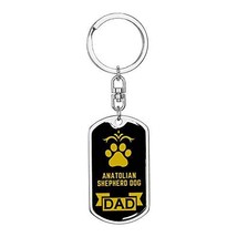 Anatolian Shepherd Dog Dog Tag Pendant Keychain Stainless Steel or 18k Gold - $44.50