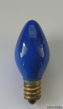 2 BLUE Opaque 7.5 W Steady Burn Light Bulbs E12 (Candelabra) - £1.96 GBP